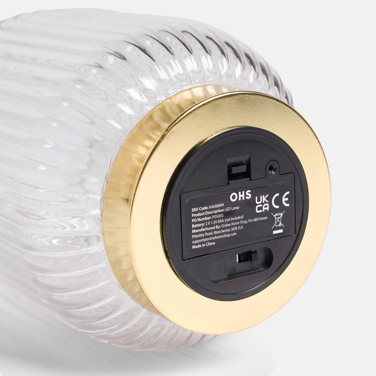 OHS Battery Operated Lamp - Clear>