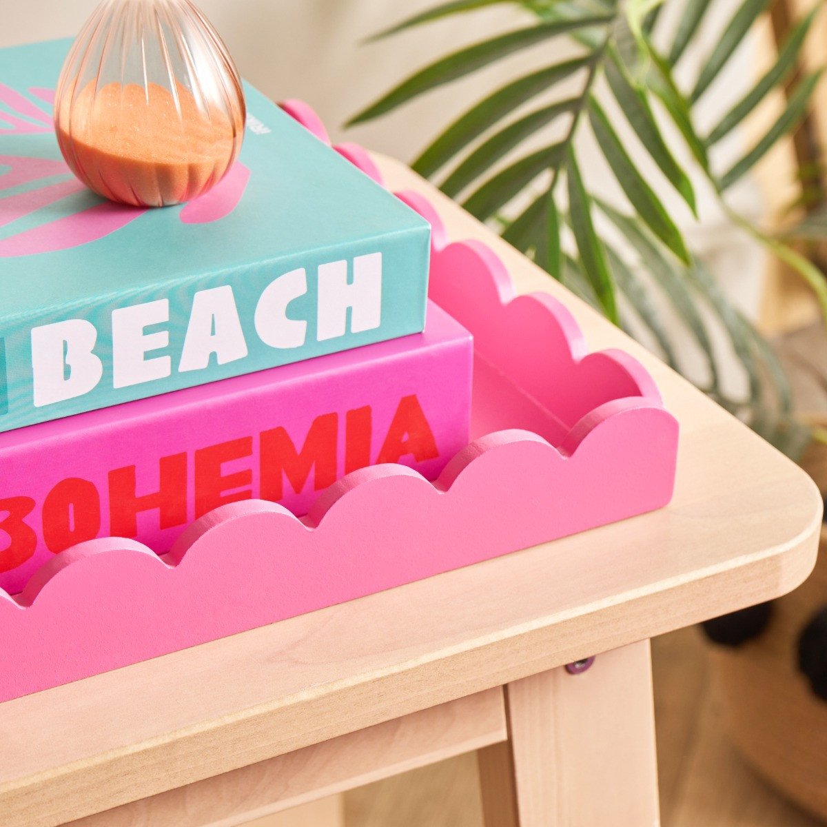 OHS Rectangle Scallop Tray - Pink>