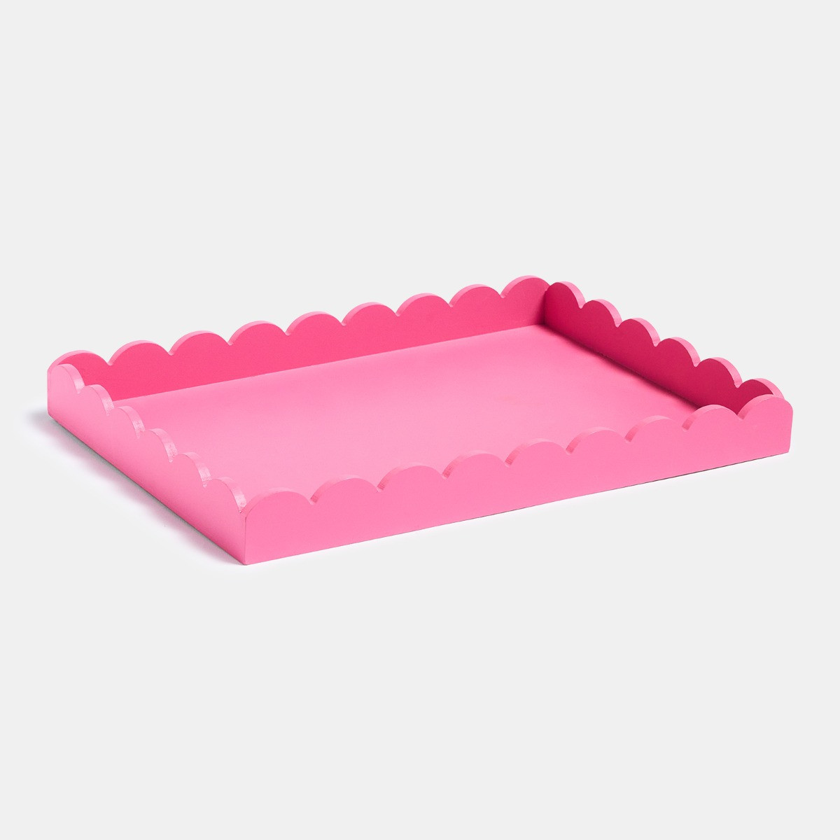 OHS Rectangle Scallop Tray - Pink>