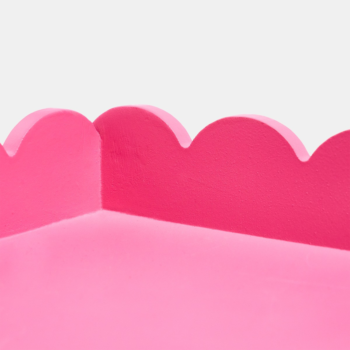 OHS Rectangle Scallop Tray - Pink>