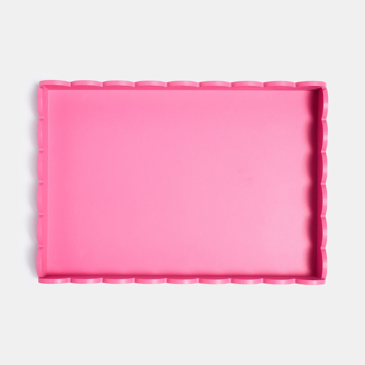 OHS Rectangle Scallop Tray - Pink>