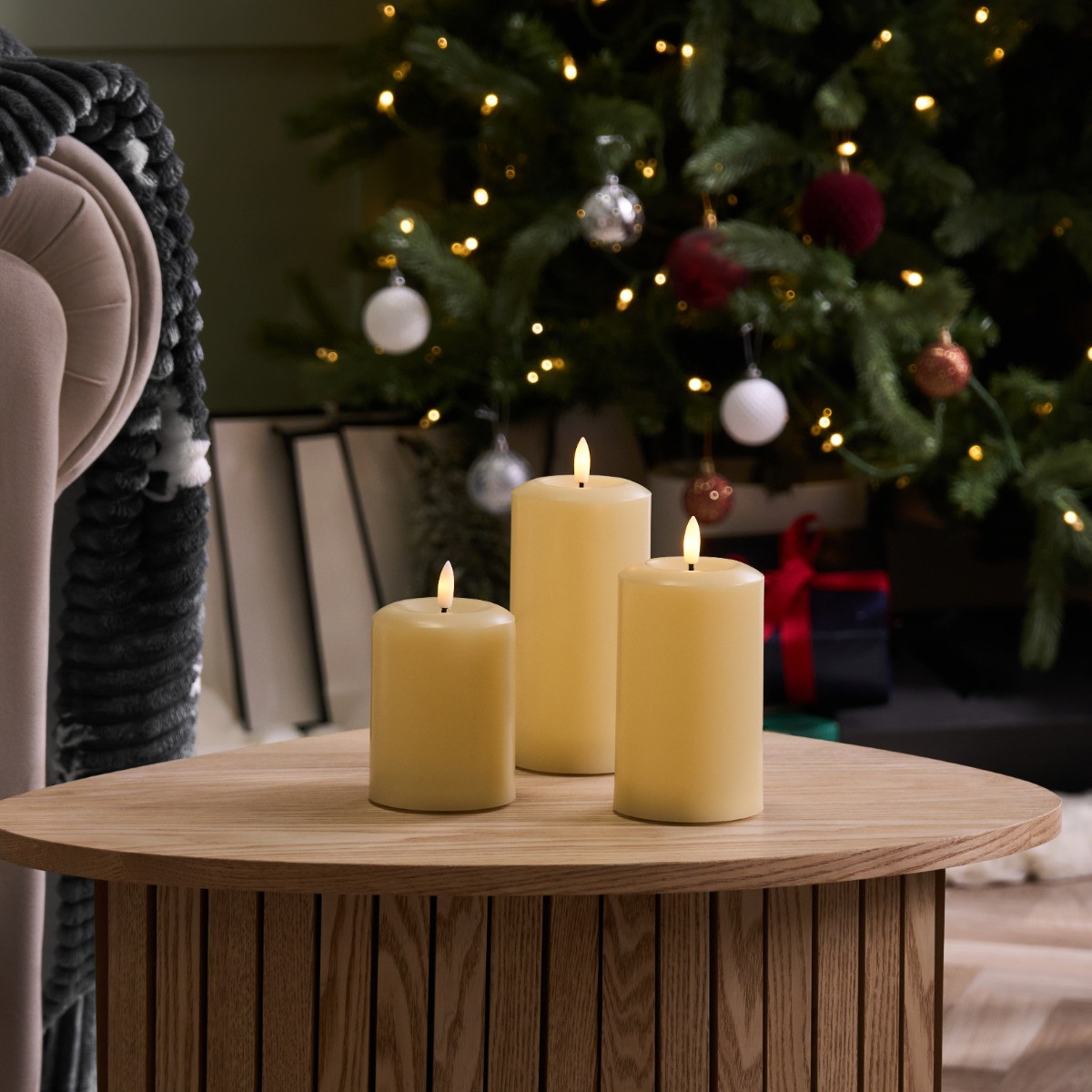 OHS LED Candles, Cream - 3 Pack>