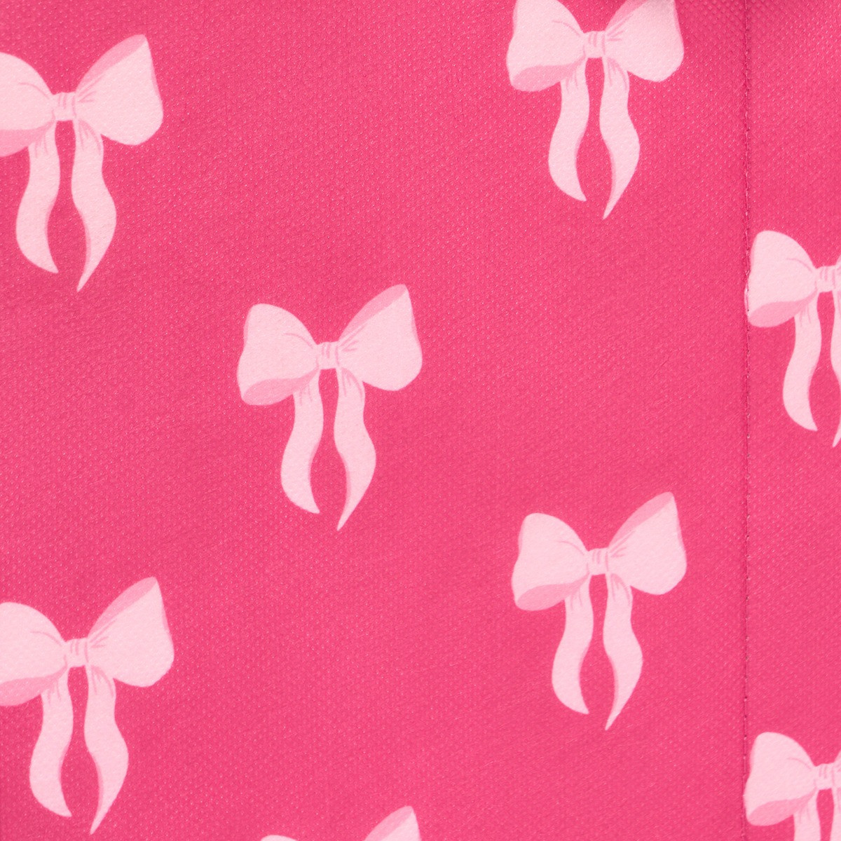 OHS Bow Print Large Collapsible Storage Box With Lid - Hot Pink>