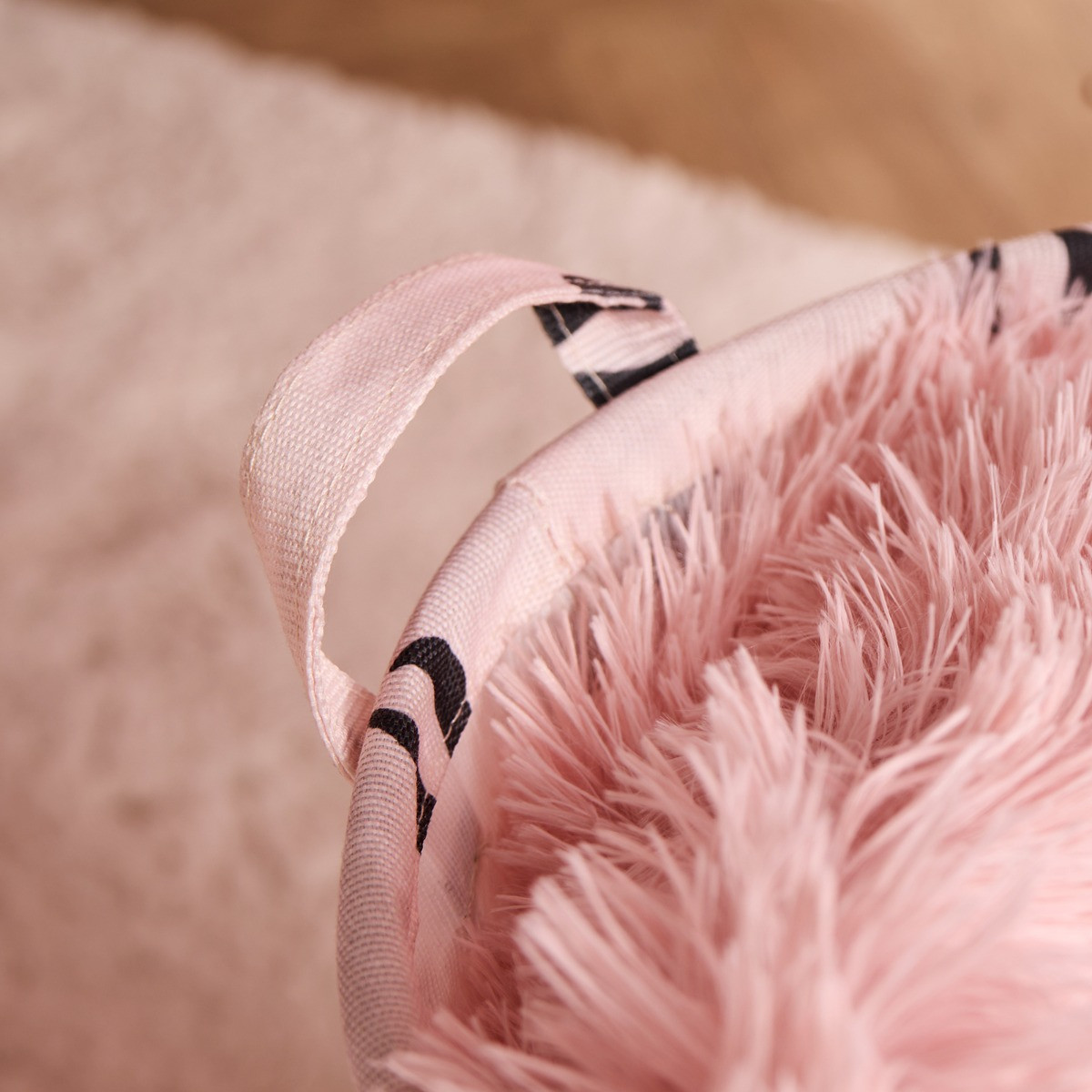 OHS Bow Print Storage Basket - Monochrome>