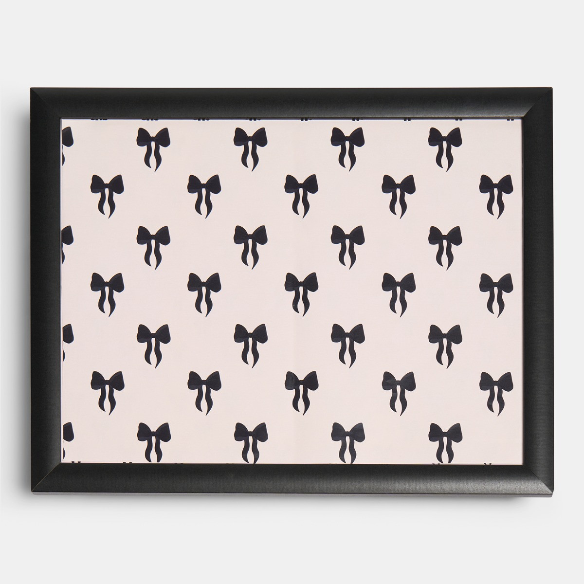 OHS Bow Print Lap Tray - Light Pink/Black>