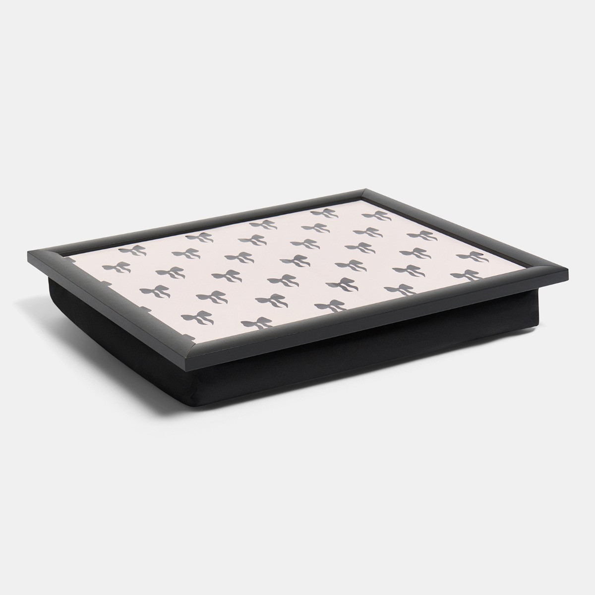 OHS Bow Print Lap Tray - Light Pink/Black>