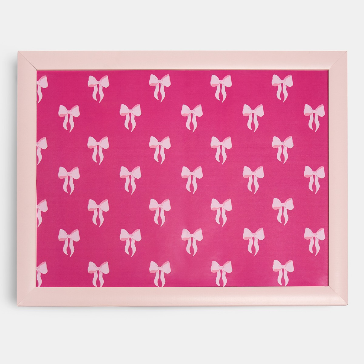 OHS Bow Print Lap Tray - Hot Pink>
