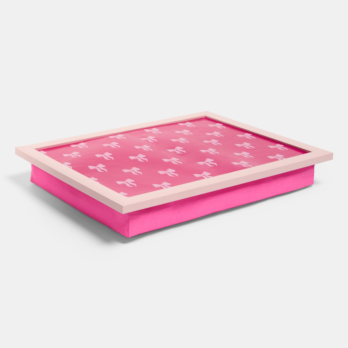OHS Bow Print Lap Tray - Hot Pink>