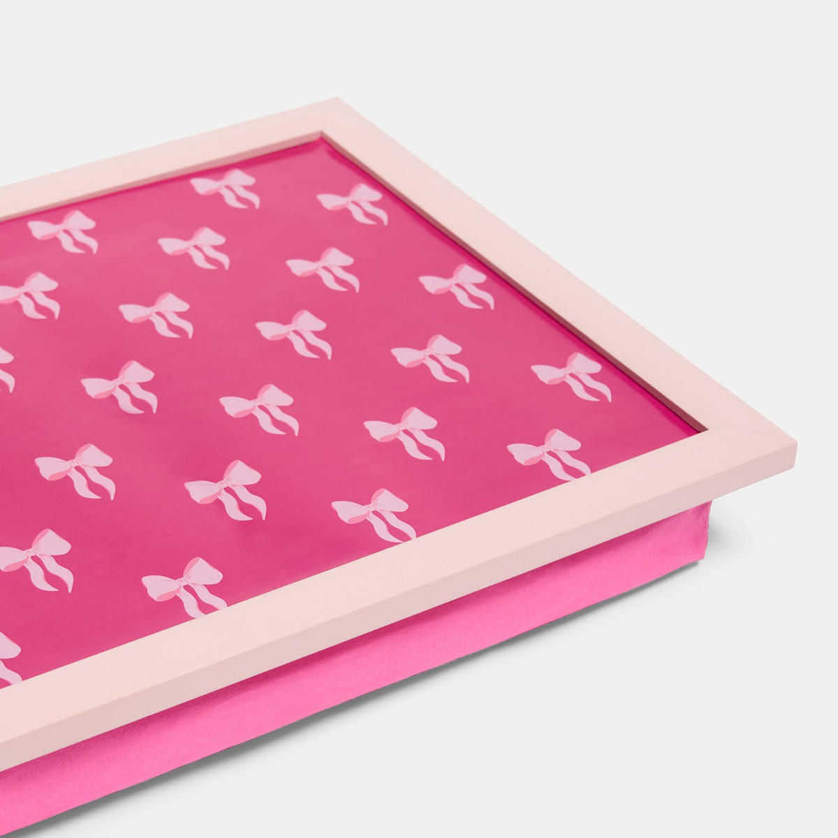 OHS Bow Print Lap Tray - Hot Pink>