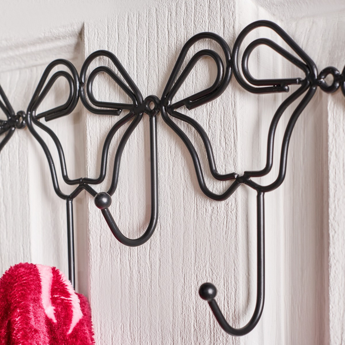 OHS Bow Metal Over Door Hook - Black >