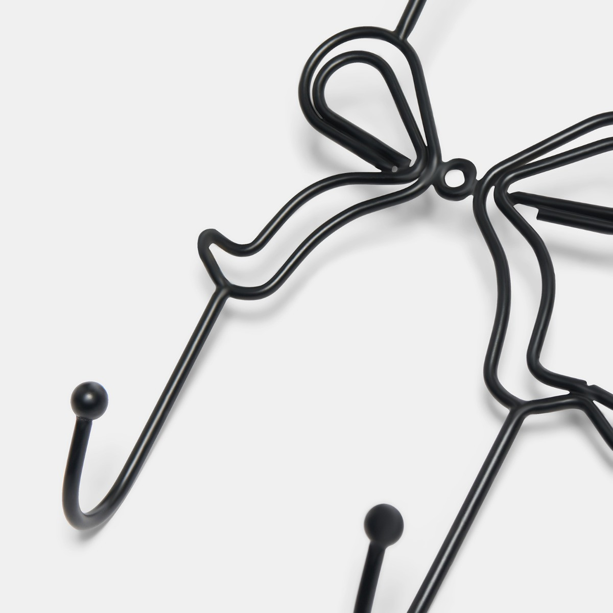 OHS Bow Metal Over Door Hook - Black >