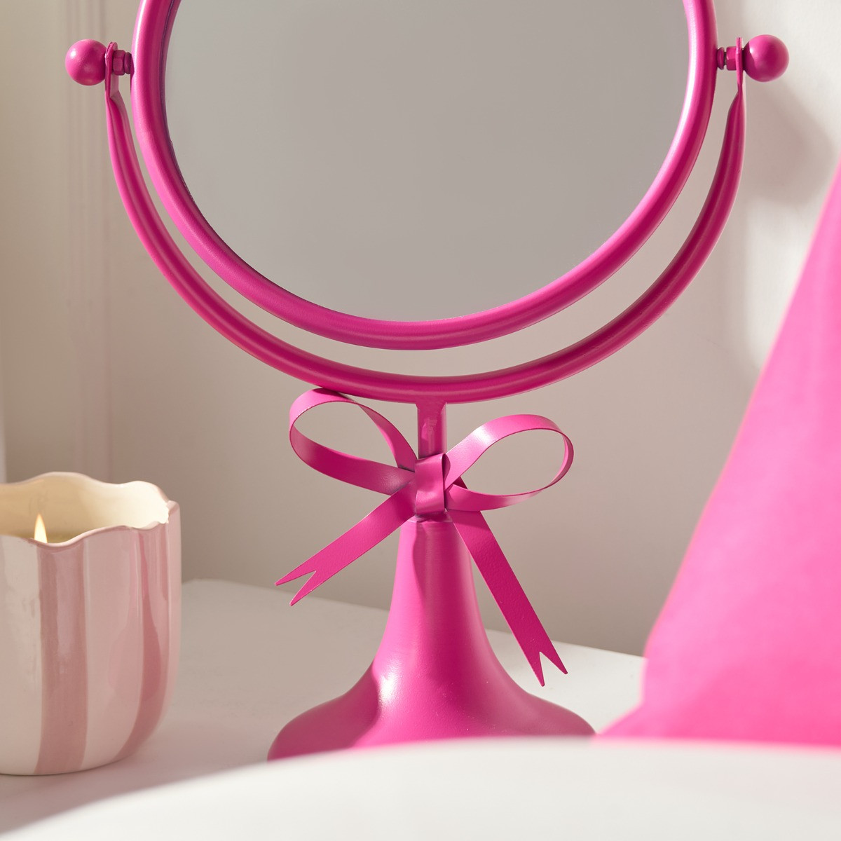 OHS Bow Swing Mirror - Hot Pink>