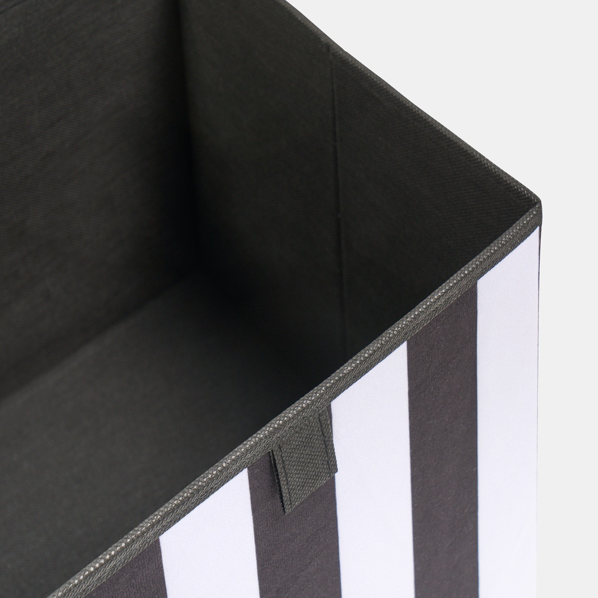 OHS Stripe Print Cube Storage Boxes, Monochrome - 2 Pack>