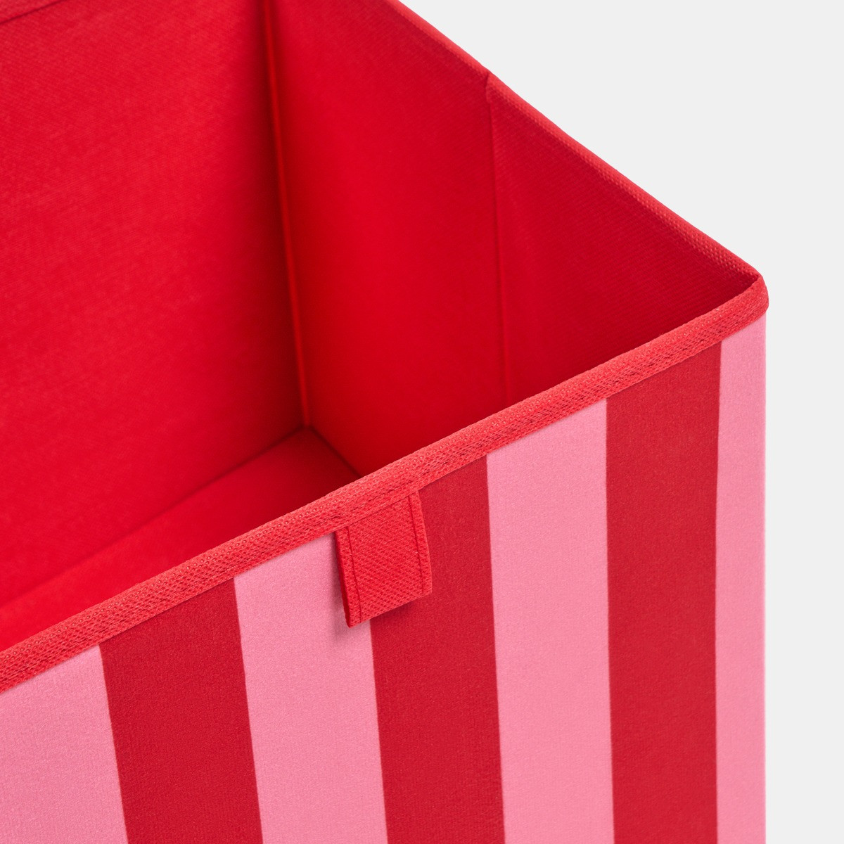 OHS Stripe Print Cube Storage Boxes, Red/Pink - 2 Pack>