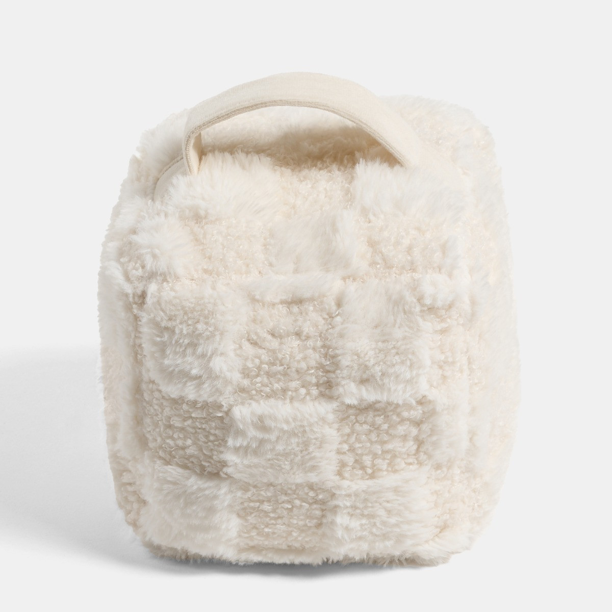 OHS Checkered Cube Doorstop - Cream>