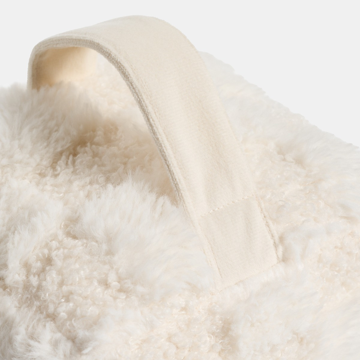 OHS Checkered Cube Doorstop - Cream>