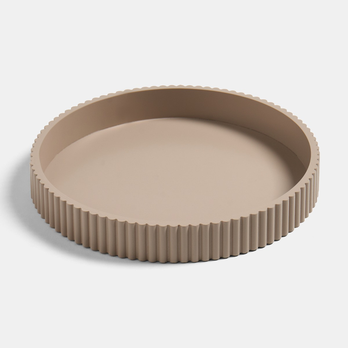 OHS Round Ribbed Tray - Natural >
