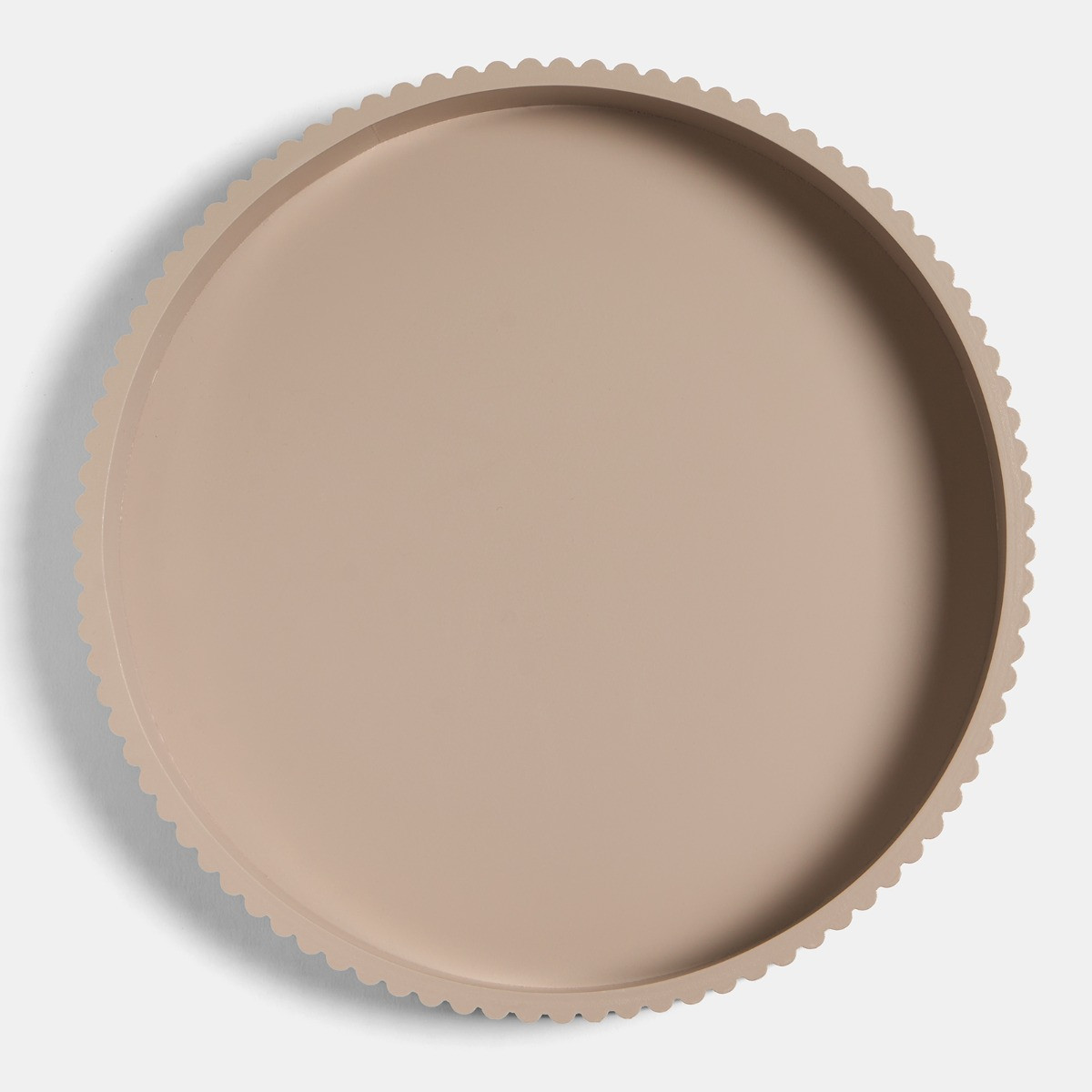 OHS Round Ribbed Tray - Natural >