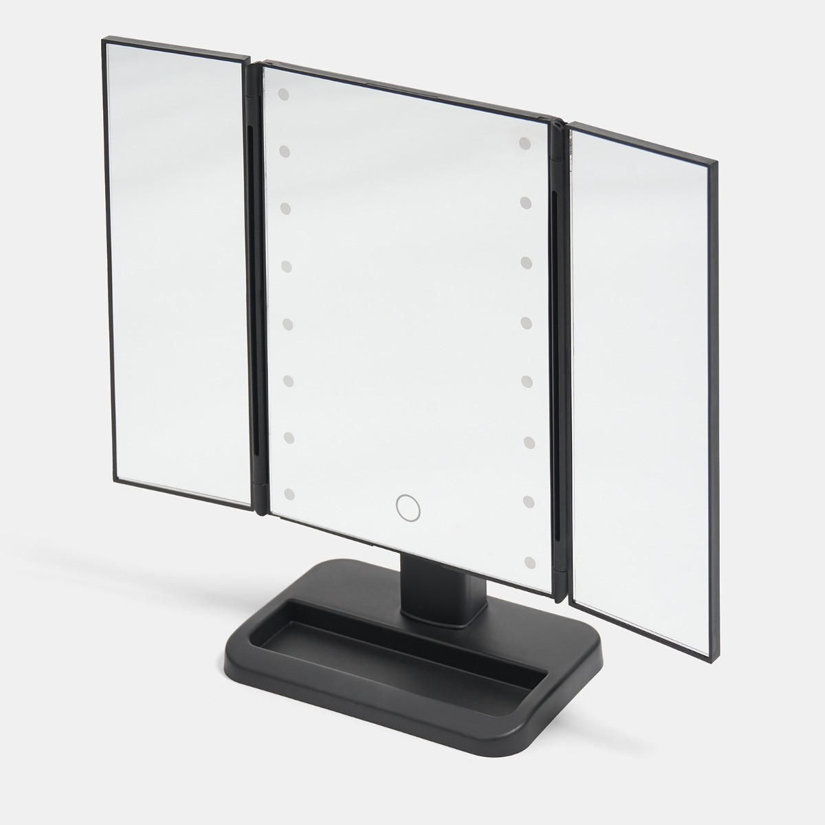 OHS LED 3-Way Vanity Mirror - Black>