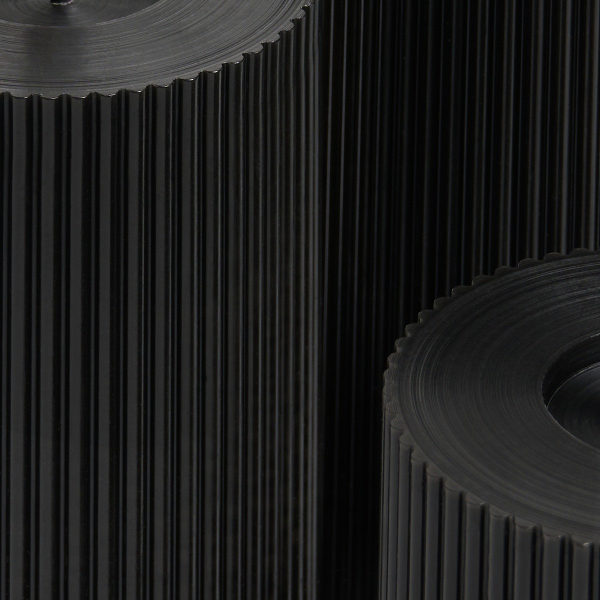 OHS LED Ribbed Candle, Black - 3 Pack>