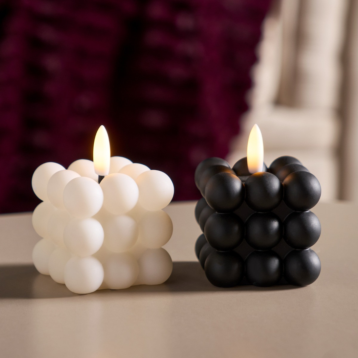 OHS LED Bubble Candle, Monochrome - 2 Pack>