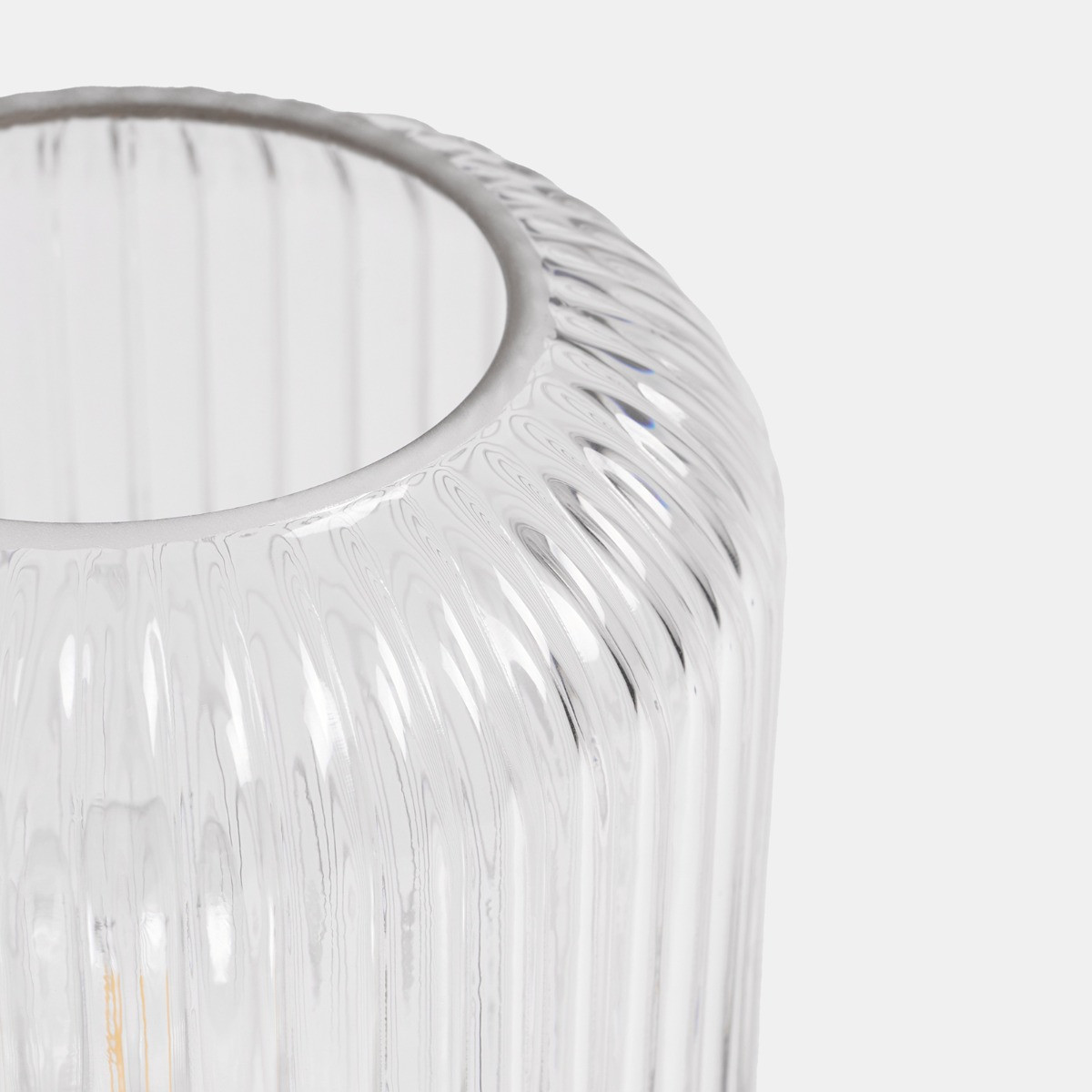 OHS Glass Battery Operated Table Lamp - Clear/Silver>