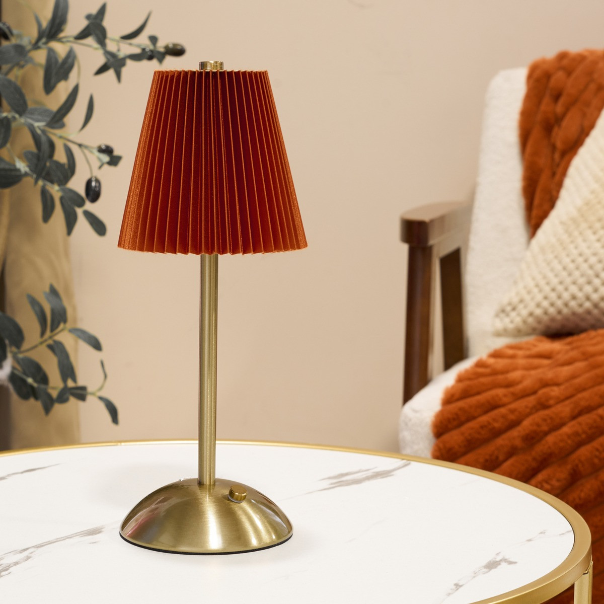 OHS Rechargeable Table Lamp - Rust>
