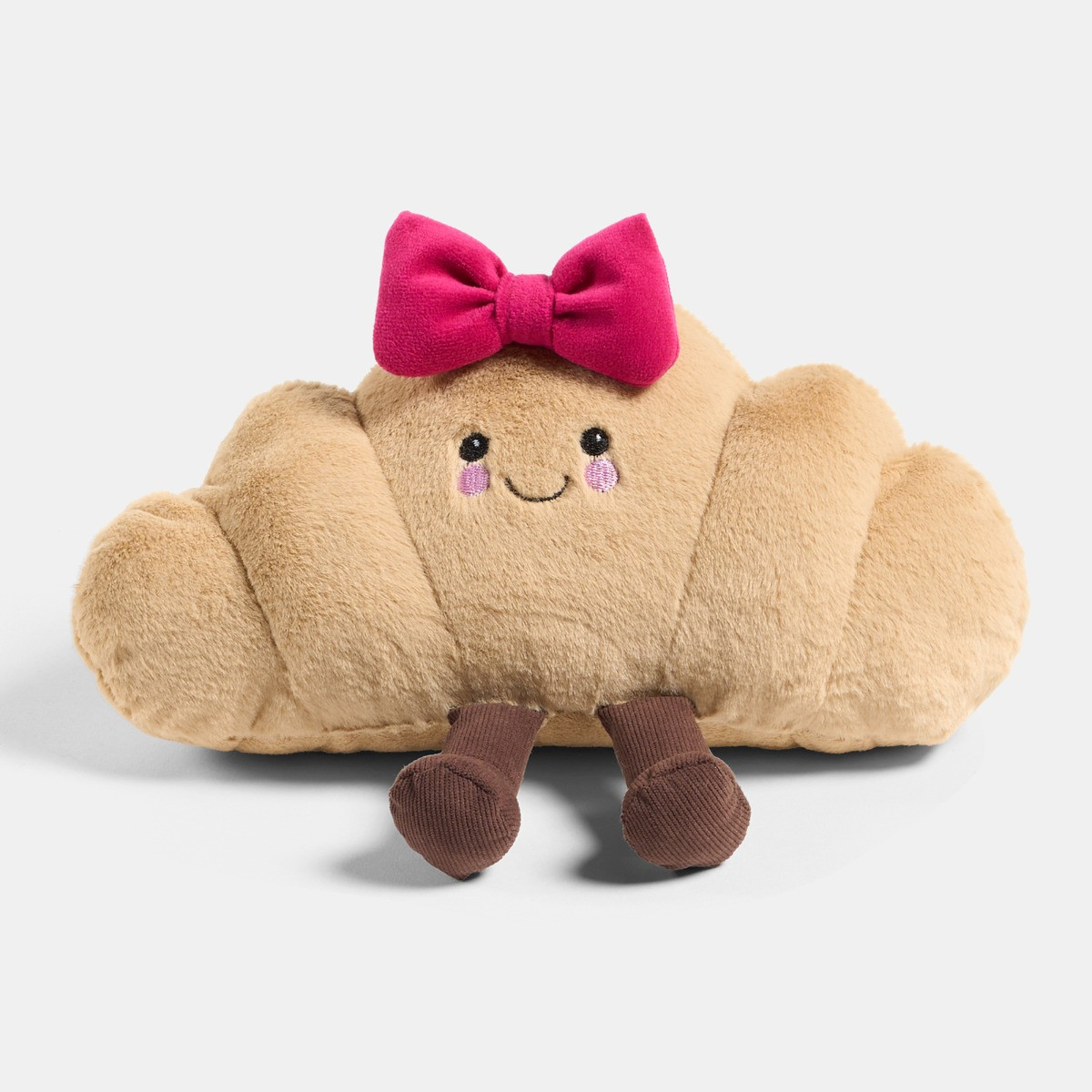 OHS Chloe The Bow Croissant Doorstop - Natural/Hot Pink>