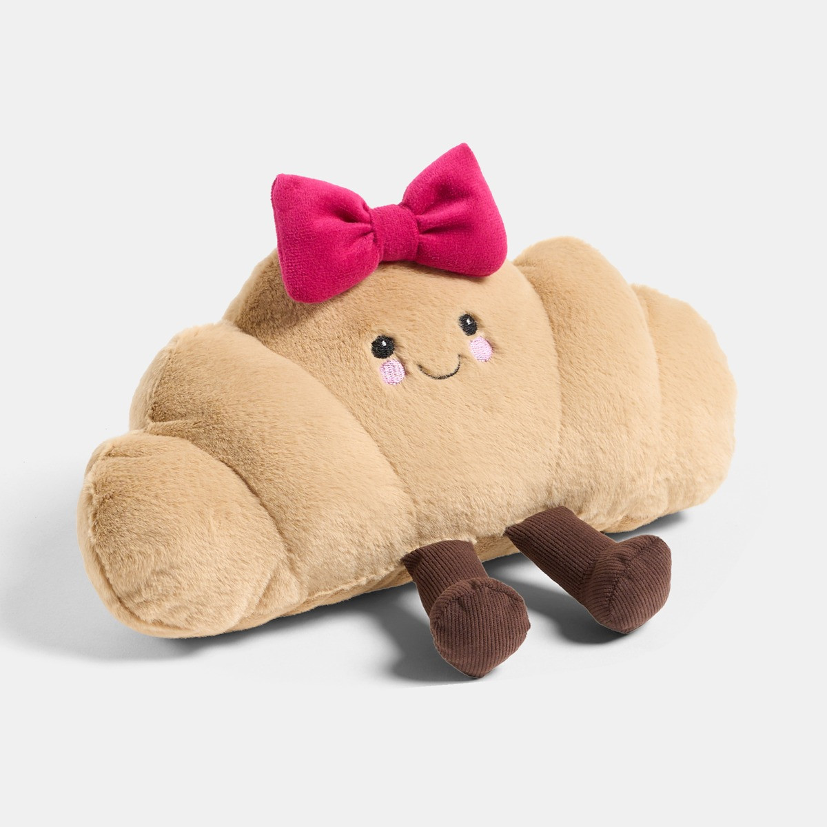 OHS Chloe The Bow Croissant Doorstop - Natural/Hot Pink>
