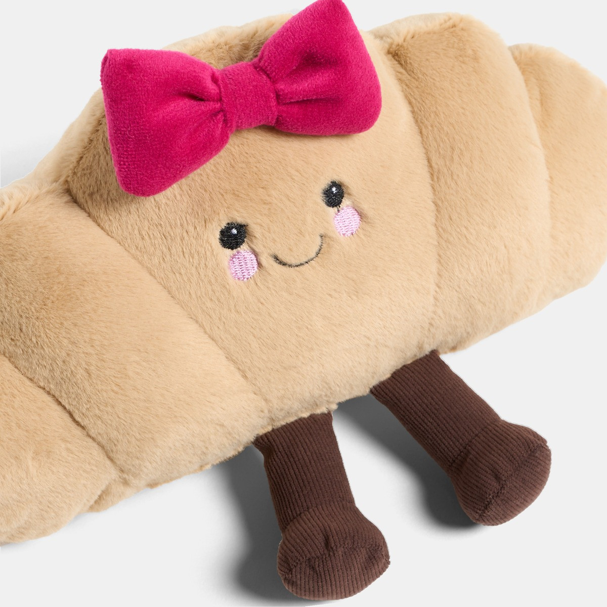 OHS Chloe The Bow Croissant Doorstop - Natural/Hot Pink>