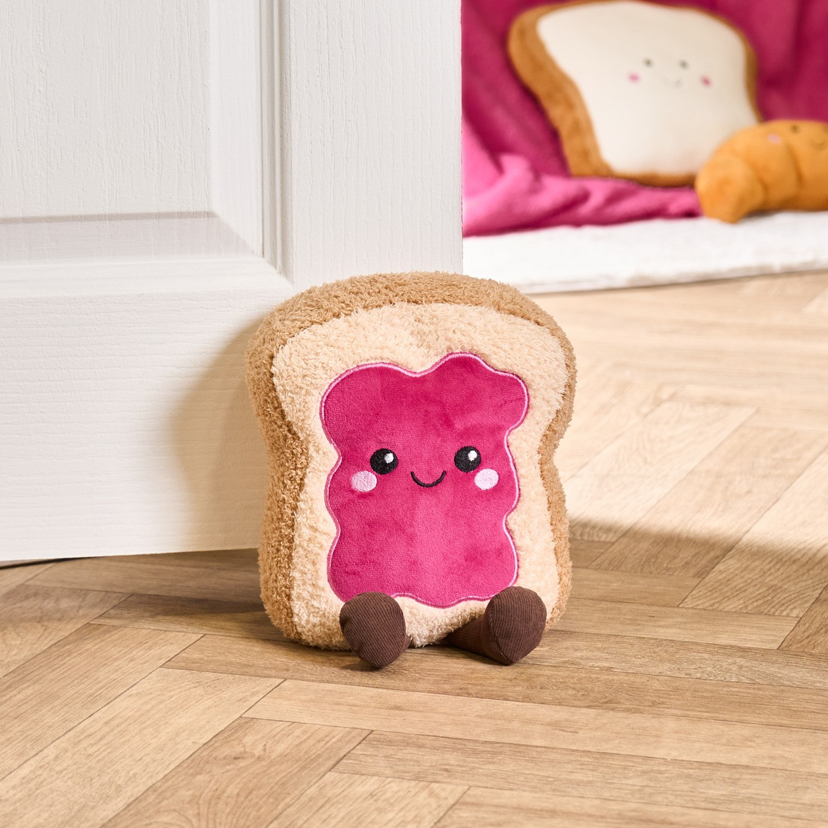 OHS Rosie The Jam Toast Doorstop - Hot Pink/Natural>
