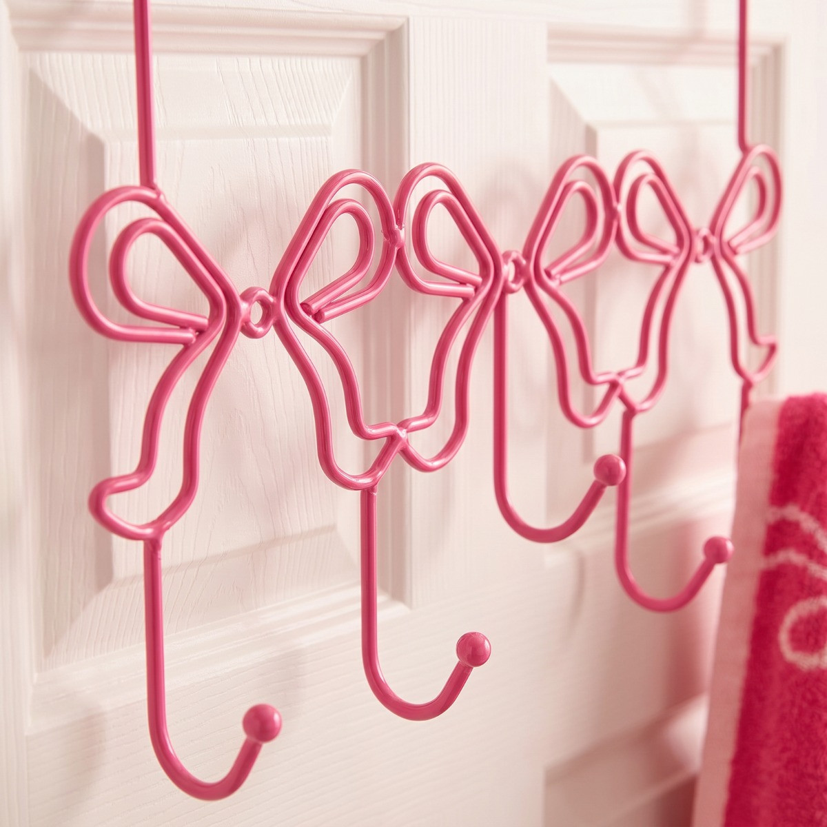 OHS Bow Metal Over Door Hook - Pink>