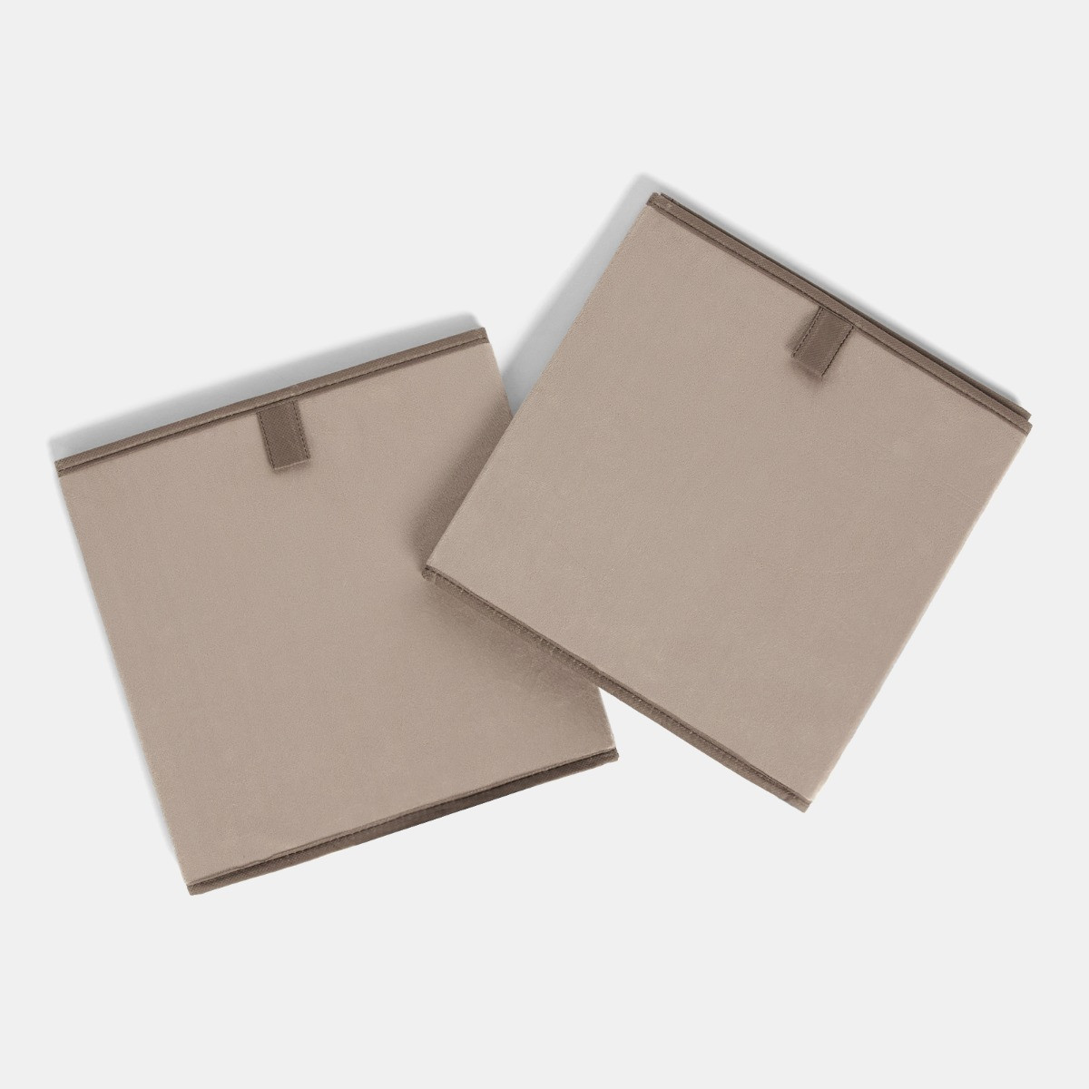 OHS Matte Velvet Cube Storage Boxes, Mink - 2 Pack>