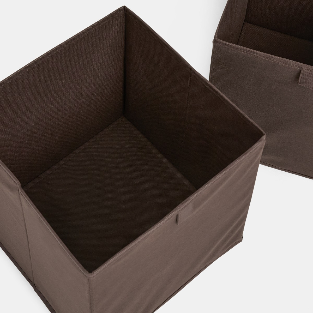 OHS Matte Velvet Cube Storage Boxes, Chocolate - 2 Pack>