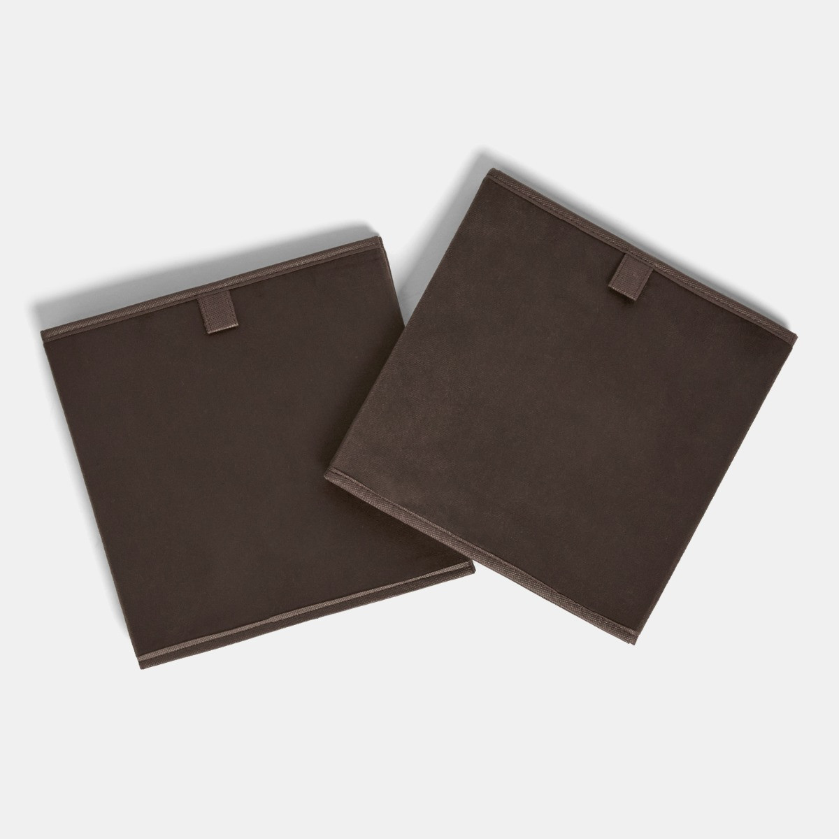 OHS Matte Velvet Cube Storage Boxes, Chocolate - 2 Pack>