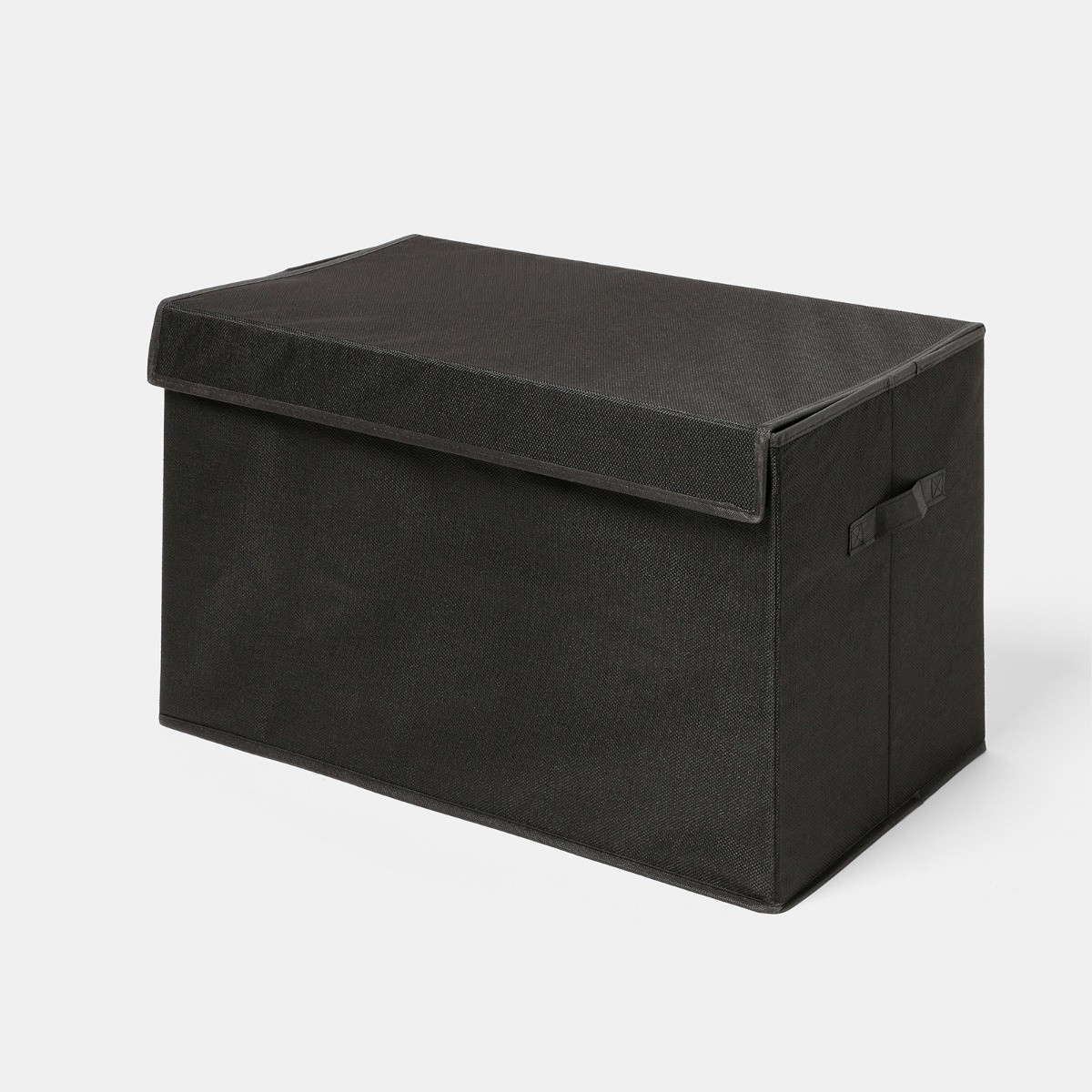 OHS Large Collapsible Storage Box With Lid - Black>