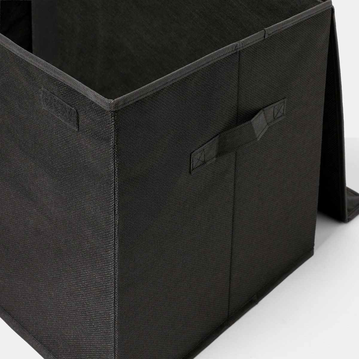 OHS Large Collapsible Storage Box With Lid - Black>