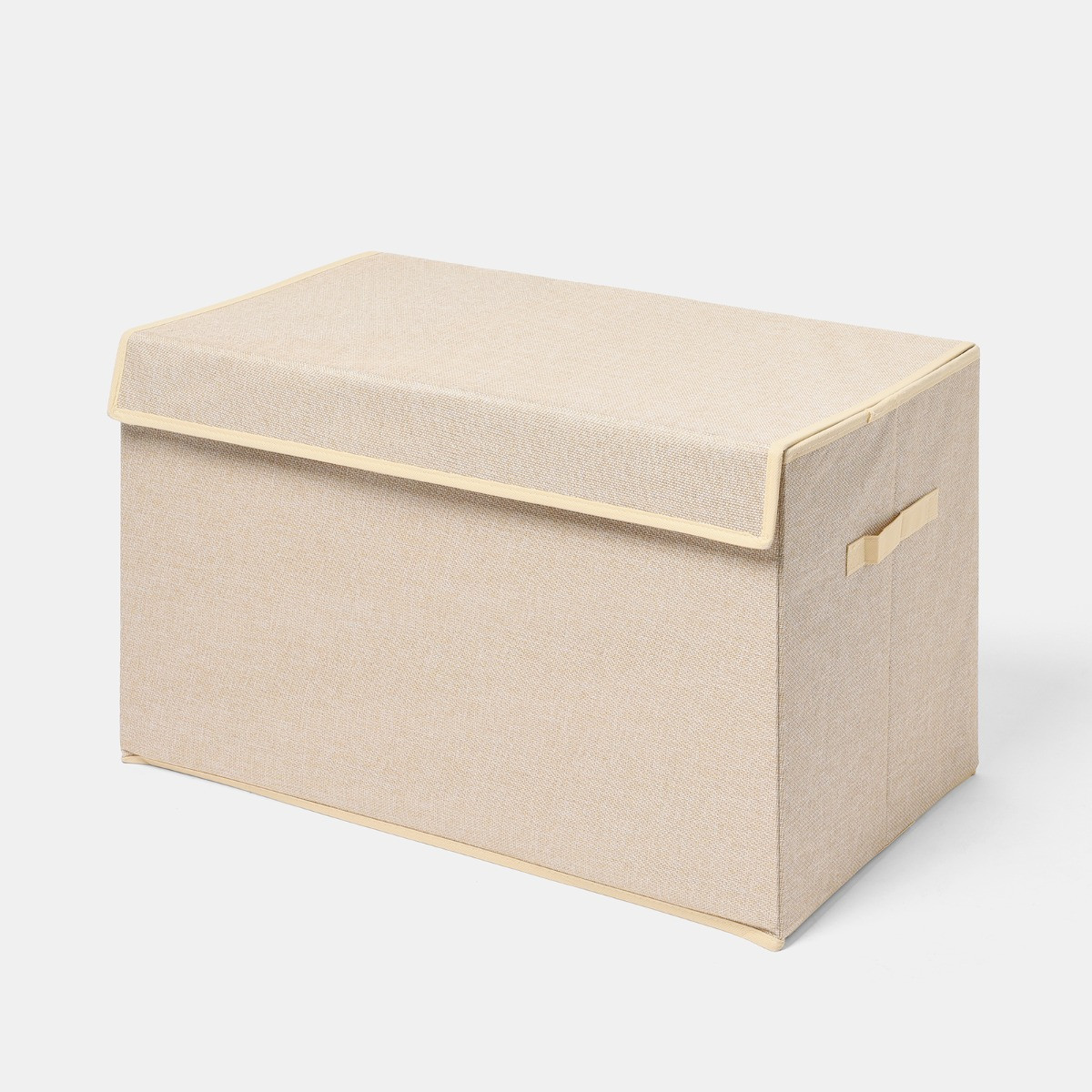 OHS Large Collapsible Storage Box With Lid - Natural>