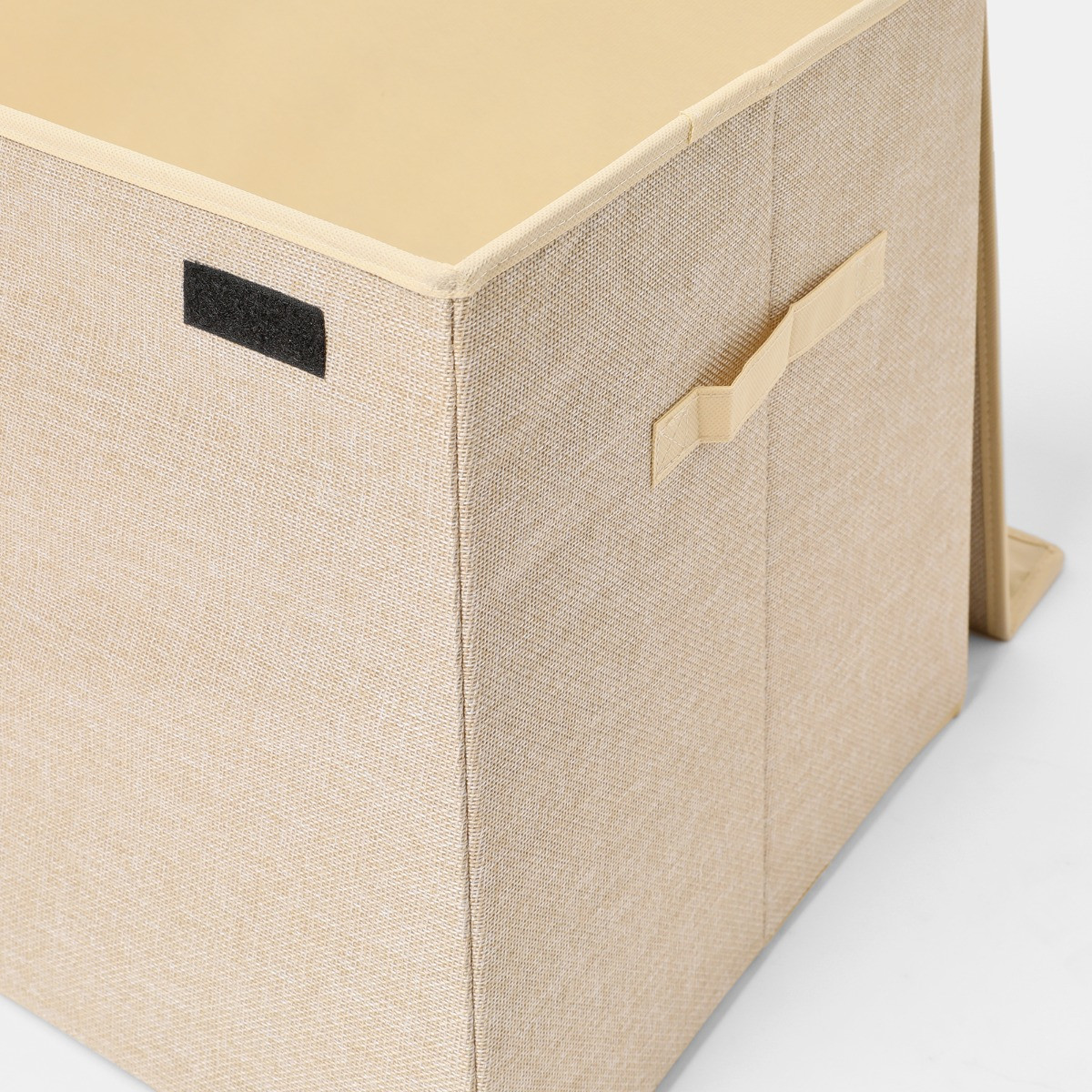 OHS Large Collapsible Storage Box With Lid - Natural>