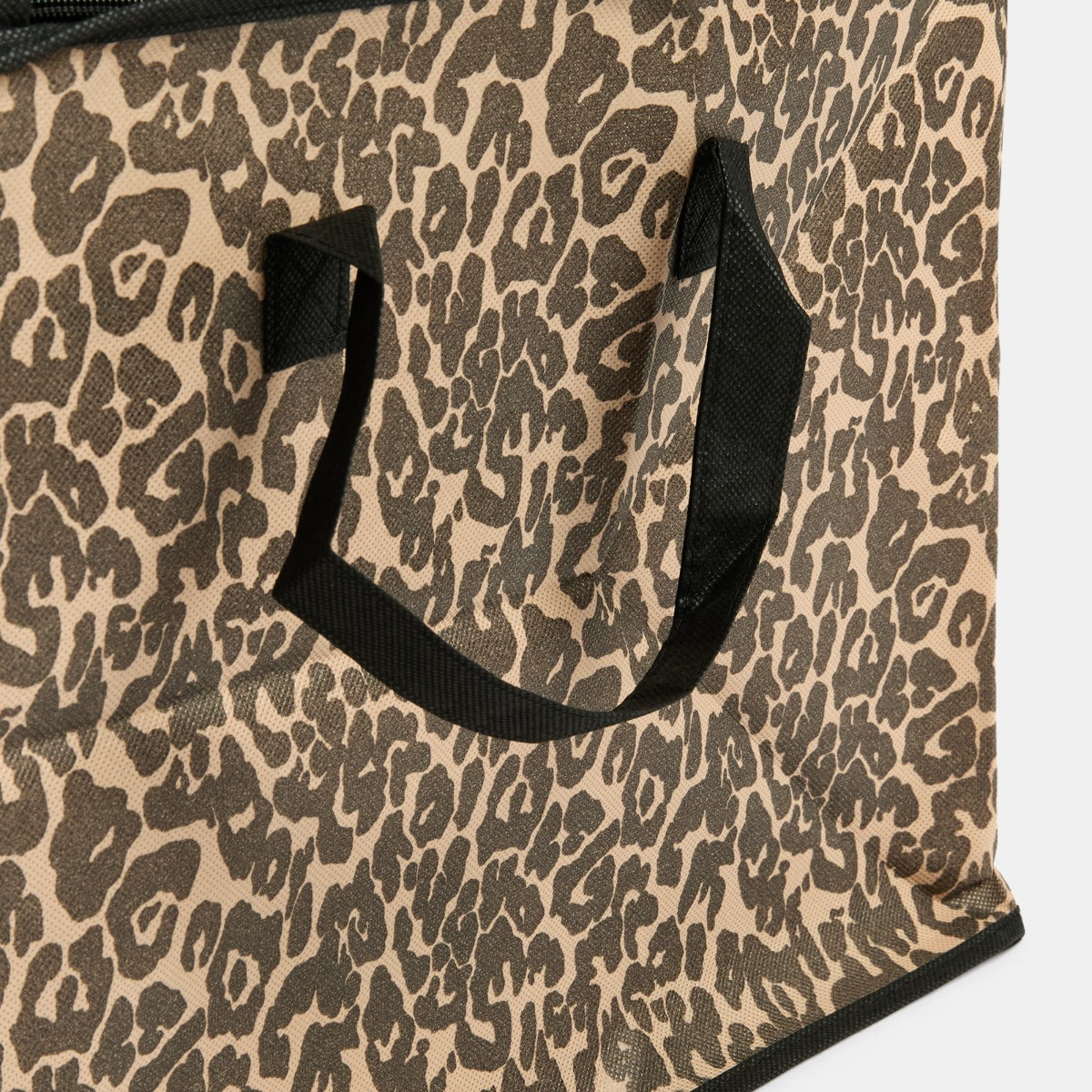 OHS 2 Pack Leopard Print 90.3L Underbed Large Clothes Storage Bag - Natural>