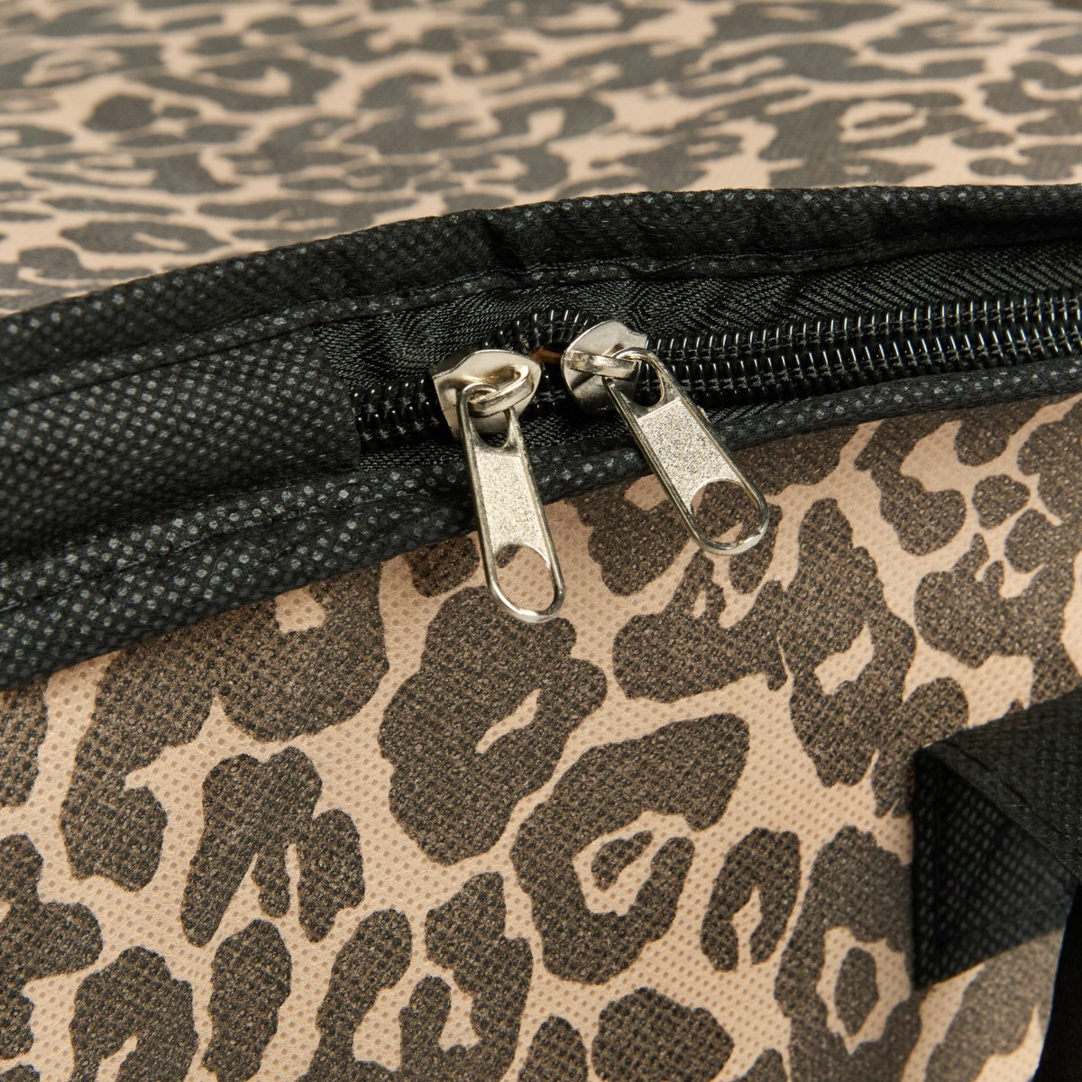 OHS 2 Pack Leopard Print 90.3L Underbed Large Clothes Storage Bag - Natural>