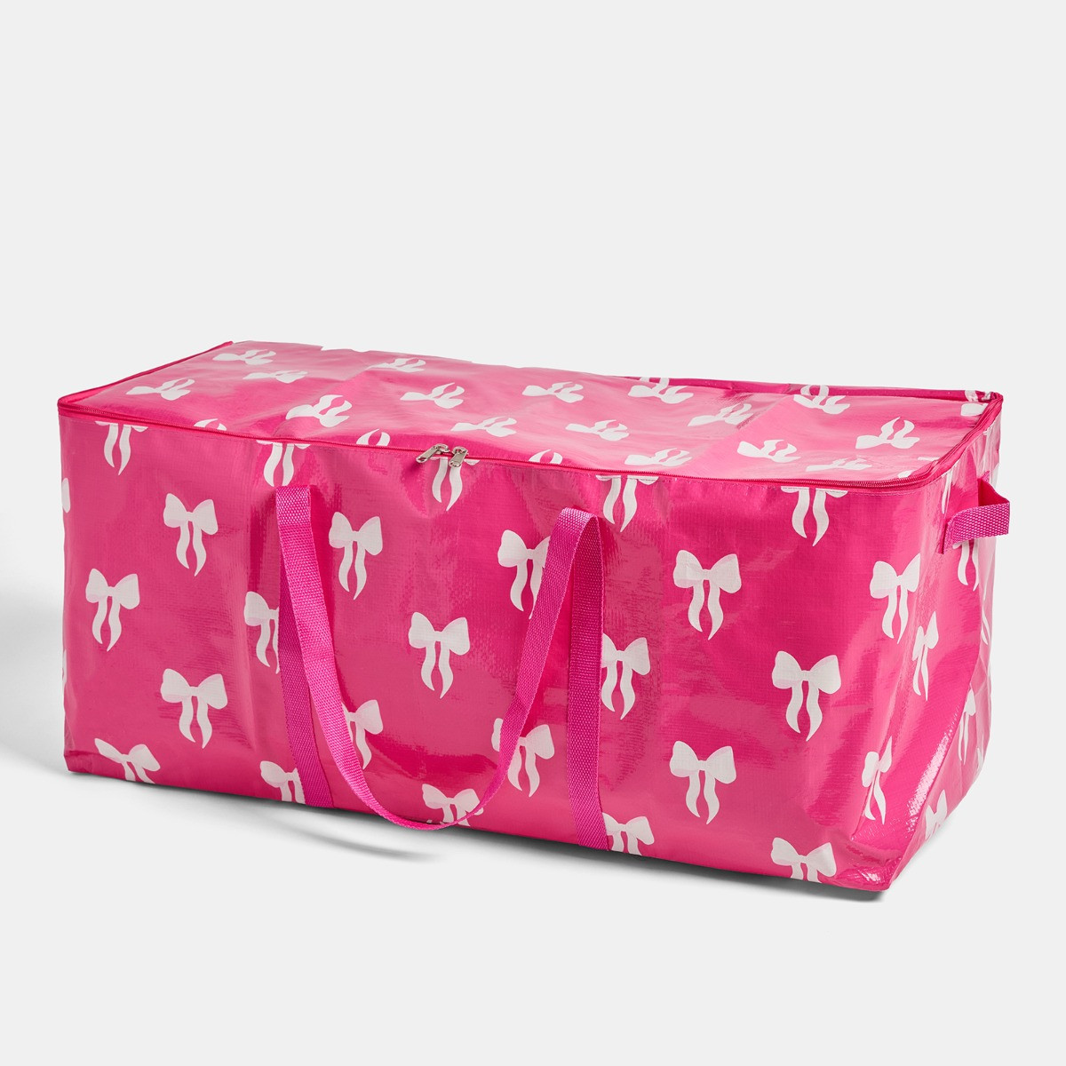 OHS Bow Print Reusable Extra Large Storage Bag - Hot Pink>