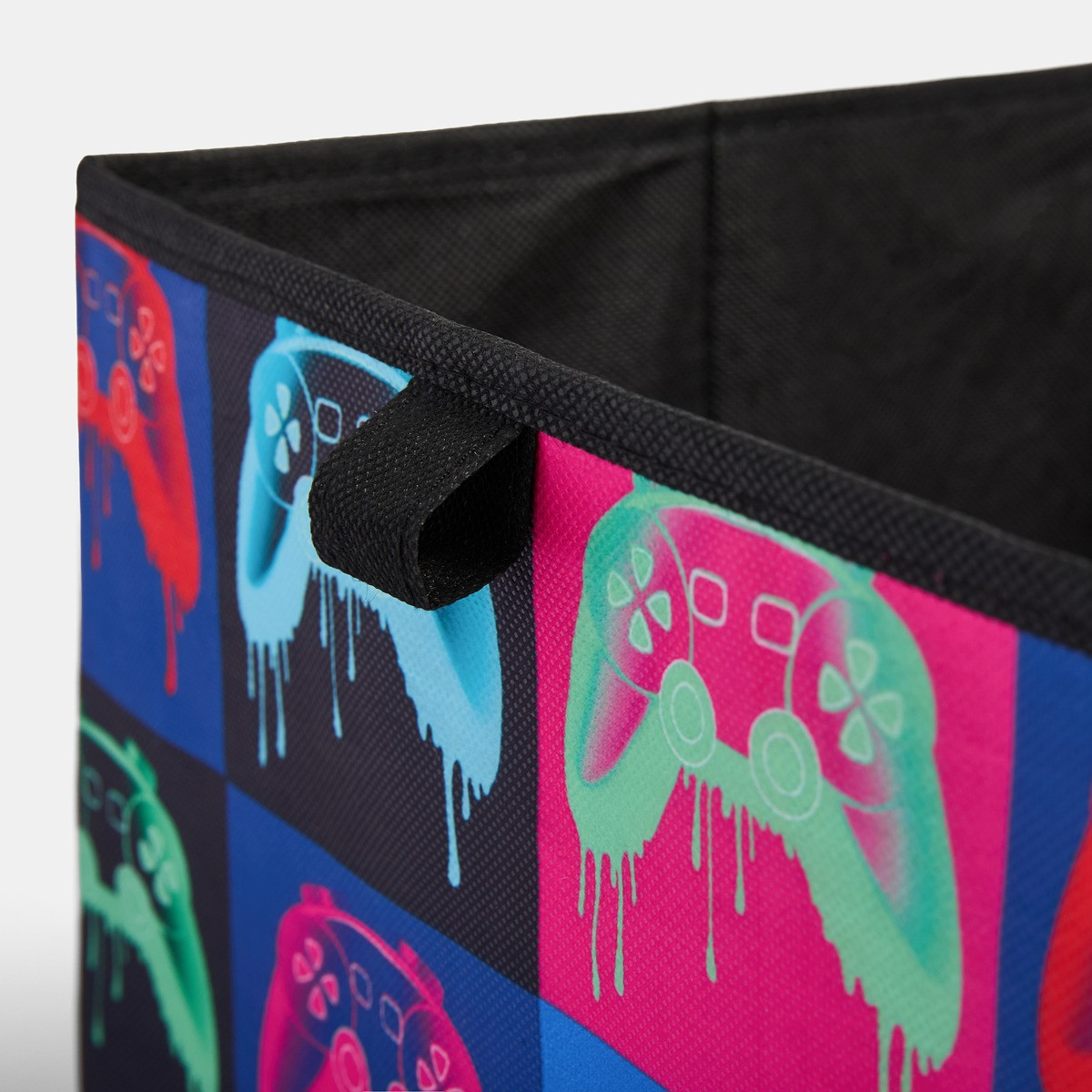 OHS Neon Drip Gaming Print Storage Boxes, Multi - 2 Pack>