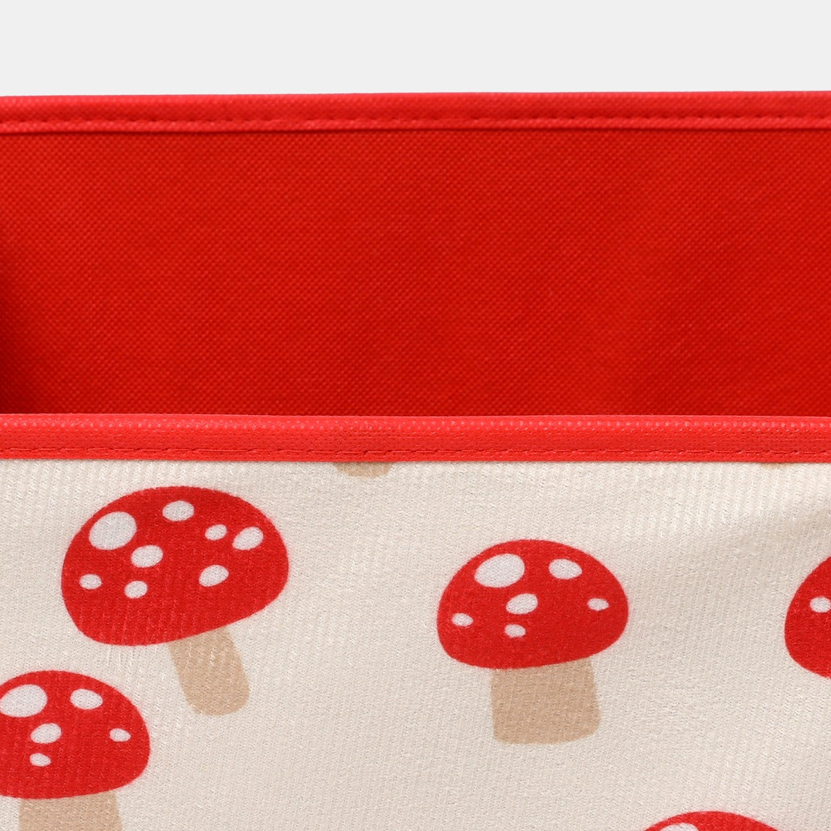 OHS Mushroom Print Cube Storage Boxes, Red/White - 2 Pack>
