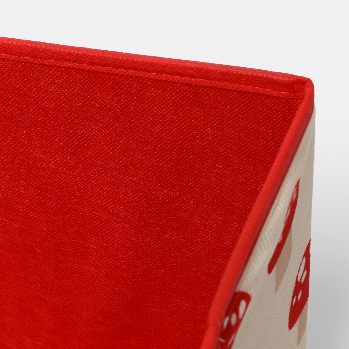 OHS Mushroom Print Cube Storage Boxes, Red/White - 2 Pack>
