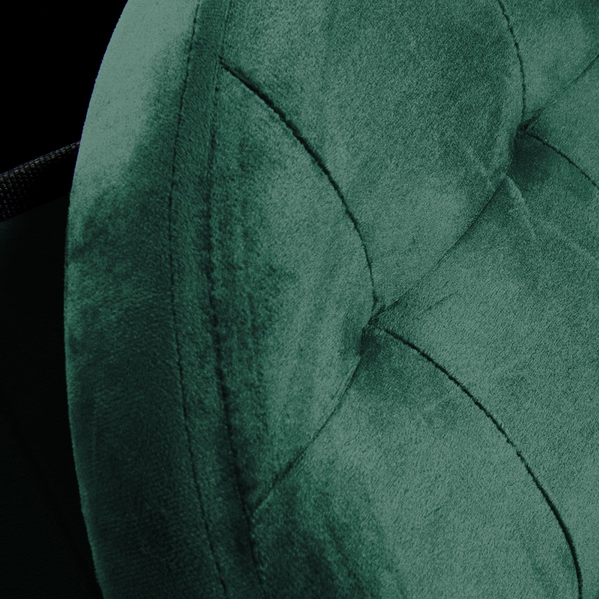 OHS Matte Velvet Foldable Round Storage Ottoman - Woodland Green>