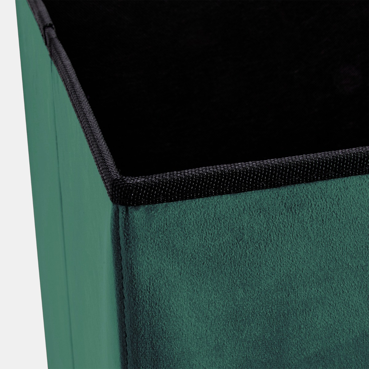 OHS Matte Velvet Foldable Cube Storage Ottoman - Woodland Green>