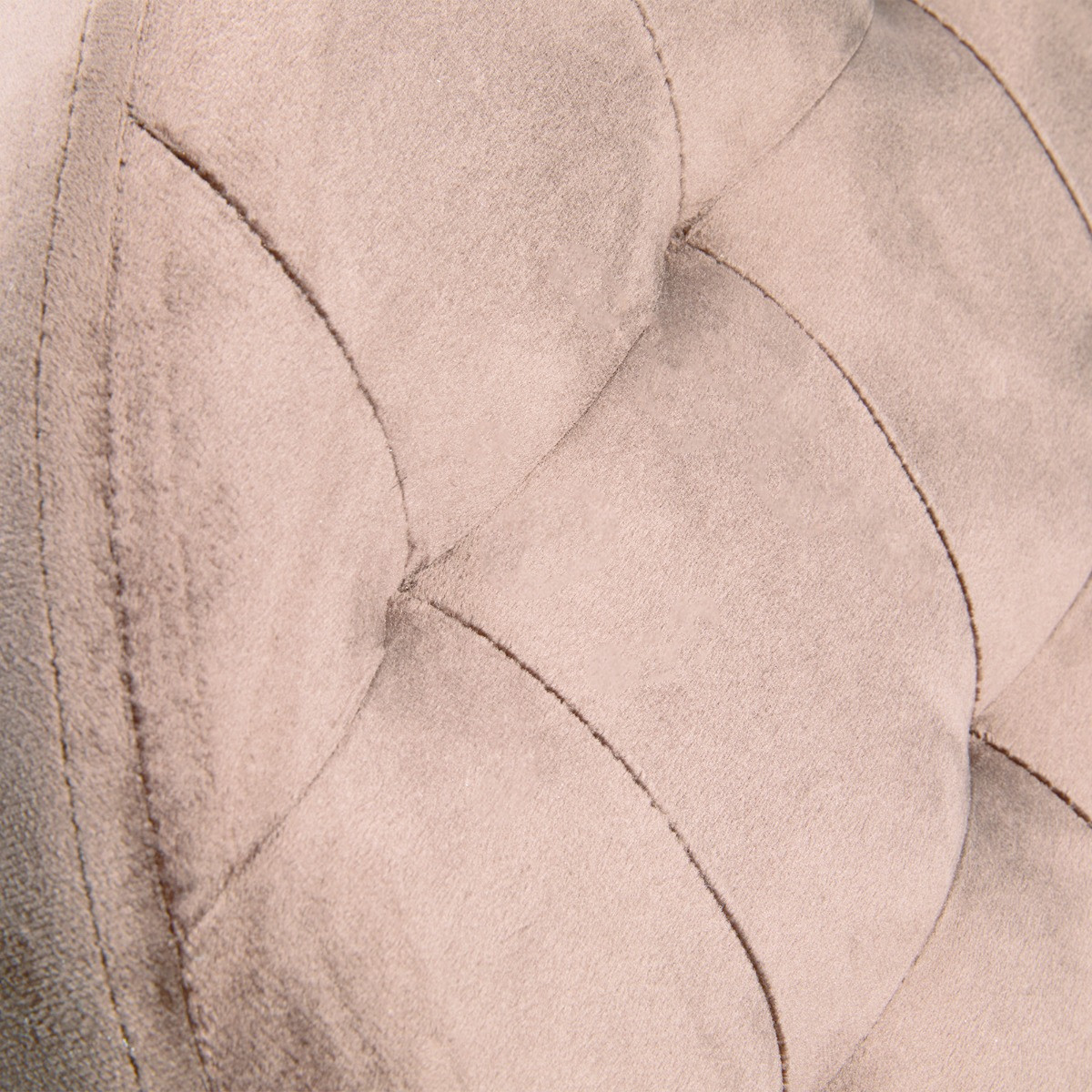 OHS Matte Velvet Foldable Round Storage Ottoman - Mink>