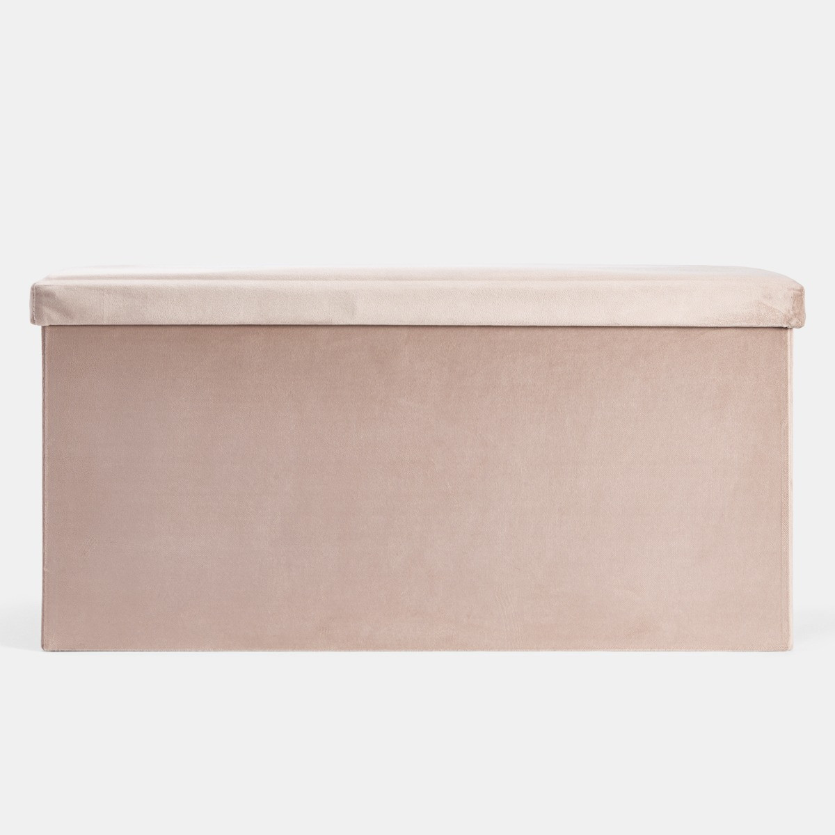 OHS Matte Velvet Foldable Rectangle Storage Ottoman - Mink>