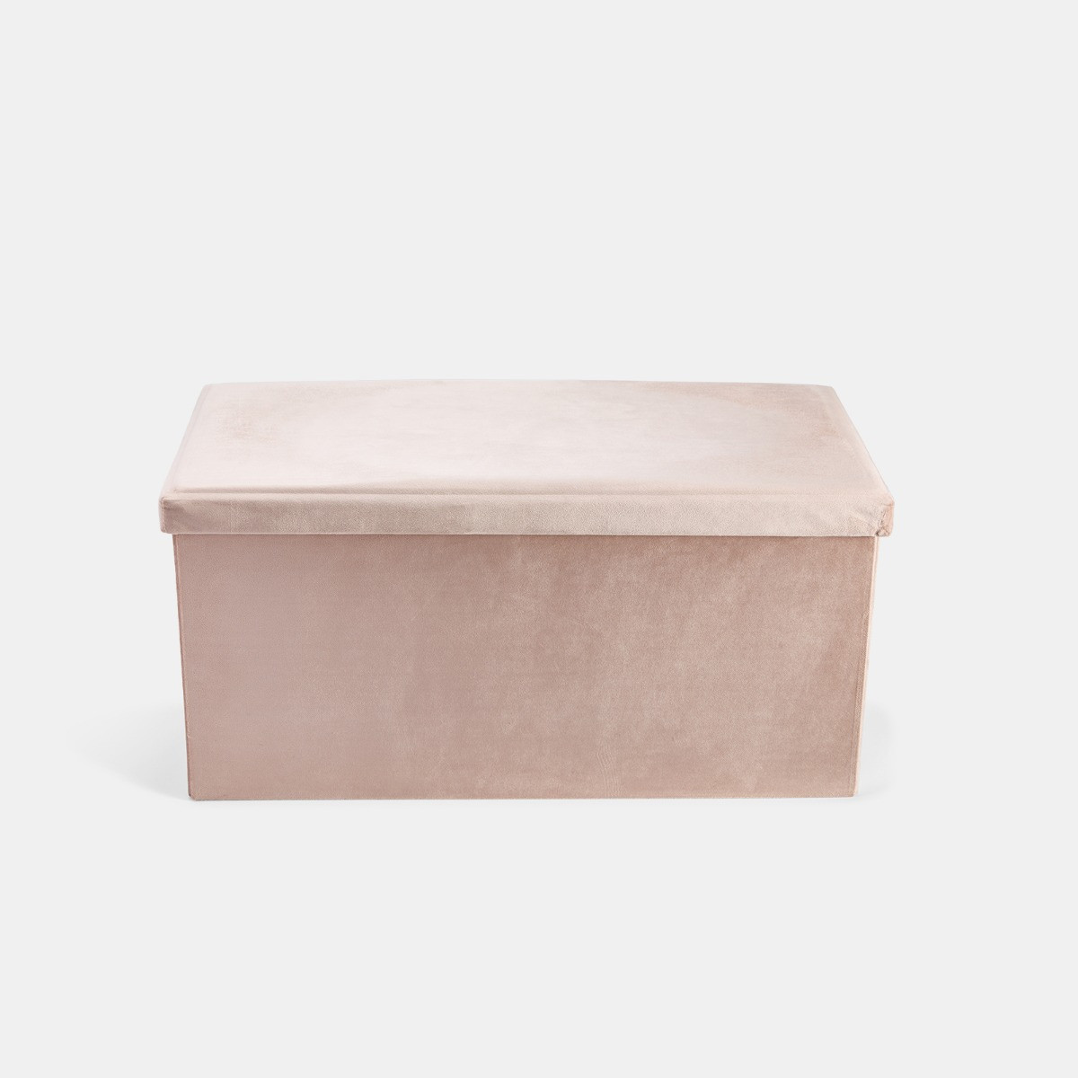 OHS Matte Velvet Foldable Rectangle Storage Ottoman - Mink>